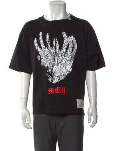 Pre-owned Miharayasuhiro Graphic Print Crew Neck T-shirt W/ Tags In Black