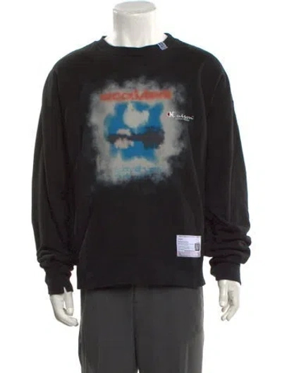 Pre-owned Miharayasuhiro Graphic Print Graphic Print Sweatshirt In Black