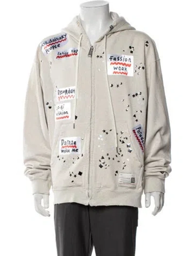 Pre-owned Miharayasuhiro Graphic Print Jacket W/ Tags In Neutrals
