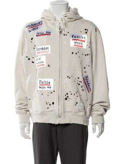 Pre-owned Miharayasuhiro Graphic Print Jacket W/ Tags In Neutrals