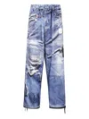 Miharayasuhiro Graphic-print Jeans In Blue