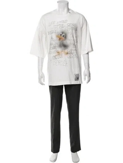 Pre-owned Miharayasuhiro Graphic Print Short Sleeve Shirt In White