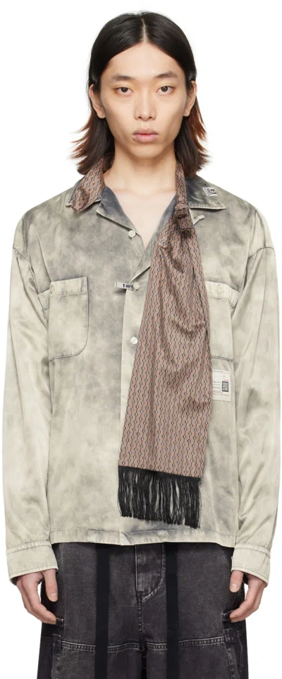 Miharayasuhiro Gray Accessories Mixed Shirt In Lt.gray