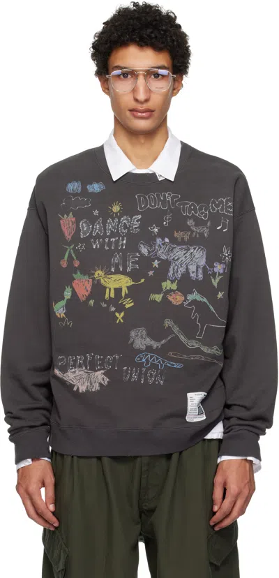 Miharayasuhiro Gray Kids Doodle Printed Sweatshirt In White