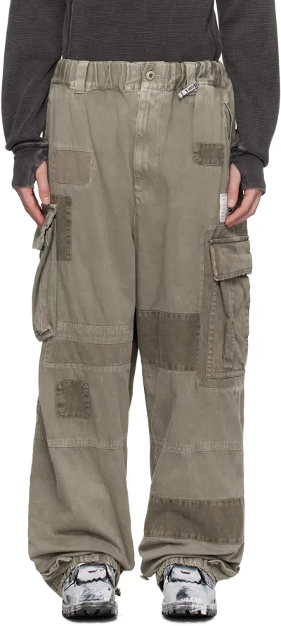 Miharayasuhiro Gray Repair Cargo Pants In Lt.gray