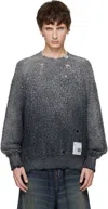 Miharayasuhiro Gray Sun Faded Like Sweater In Black