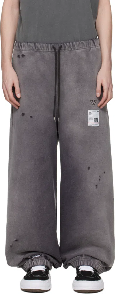 Miharayasuhiro Gray Sun Faded Like Sweatpants In Brown