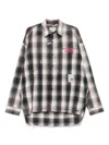 Miharayasuhiro Maison Mihara Yasuhiro Grey Checked Shirt With Distressed Finish