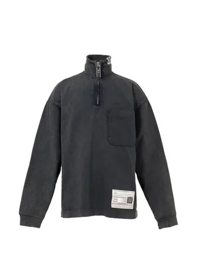 Miharayasuhiro Half-zip Long-sleeve T-shirt In Gray