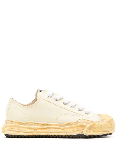 Miharayasuhiro Hank Canvas Lace-up Sneakers In Neutrals