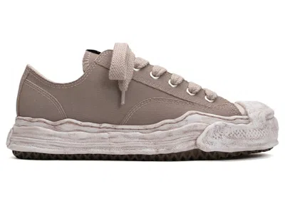 Pre-owned Miharayasuhiro Hank Og Sole Garment Dyed Canvas Low Sneakers In Grey