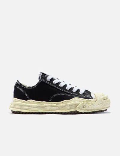 Miharayasuhiro Hank Og Sole Garment Dyed Canvas Low-top Sneaker In Black