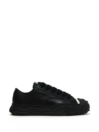 Miharayasuhiro Hank Og Sole Leather Sneakers In Black