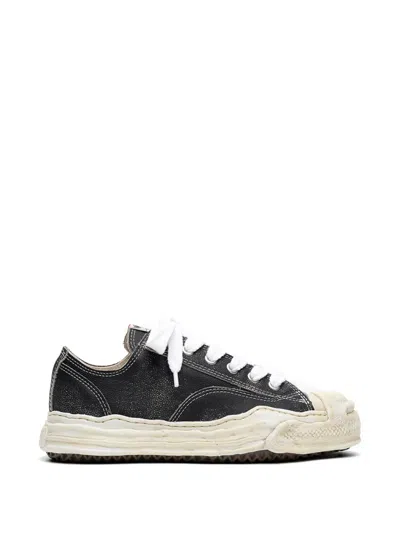 Miharayasuhiro Maison Mihara Yasuhiro Hank Low Brushed Shrink Leather Sneaker In Black