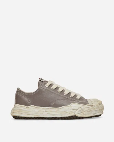 Miharayasuhiro Hank Og Sole Silicon Coating Canvas Low Sneakers Gray In Grey