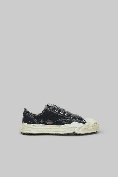 Miharayasuhiro Hank Ripping Canvas Low-top Sneakers In Black