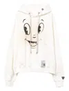 Miharayasuhiro Happy Face-print Hoodie In White