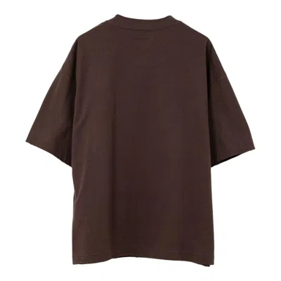 Miharayasuhiro Happy Face Printed Distressed Tee In Burgundy