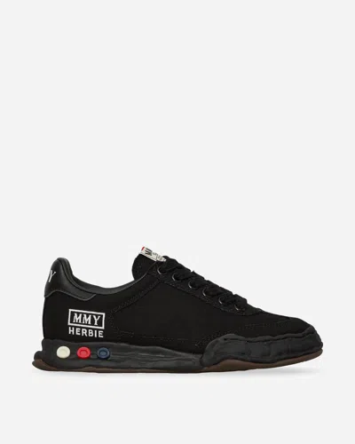 Miharayasuhiro Herbie Og Sole Over-dyed Canvas Low Sneakers In Black