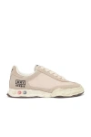 Miharayasuhiro Herbie Original Sole Suede Mesh Mix Material Low Top Sneaker In Beige