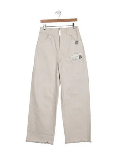 Pre-owned Miharayasuhiro High-rise Wide Leg Jeans In Gray