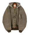 Miharayasuhiro Fliegerjacke Im Layering-look In Khaki