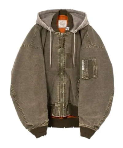 MIHARAYASUHIRO MAISON MIHARA YASUHIRO DOUBLE LAYERED FLIGHT HOODED JACKET