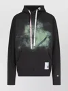 Miharayasuhiro Hooded Graphic Sweatshirt Kangaroo Pocket In Black
