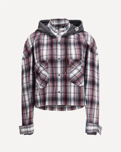 Miharayasuhiro Hoodie Combine Checkered Shirt In Multi