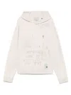 Miharayasuhiro Maison Mihara Yasuhiro Hoodie With Drawstring Hood And Embroidered Detailing In White