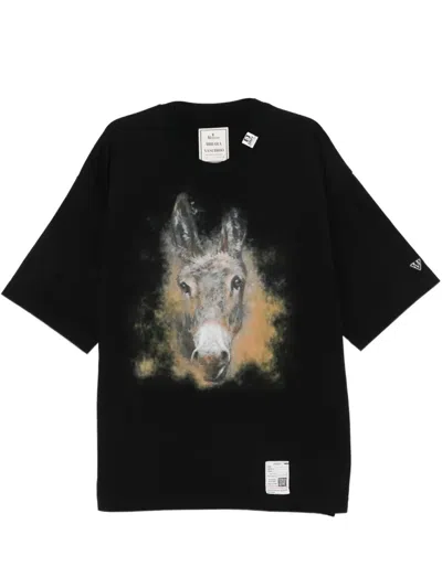 Miharayasuhiro Horse Printed Tee In Black