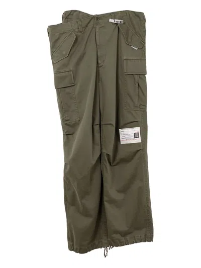 Miharayasuhiro Huge Layered Cargo Pants In Green