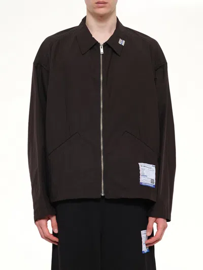 Miharayasuhiro Instrumental Back Twill Zip Blouson In Brown