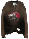Miharayasuhiro Maison Mihara Yasuhiro Car Jacquard Knit Cardigan Black In Black