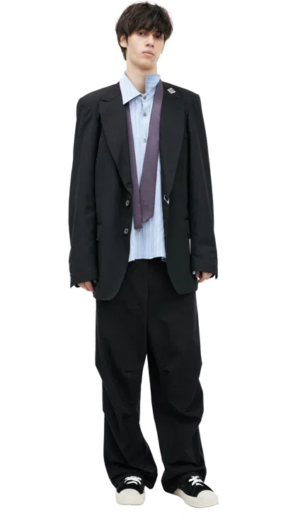 Miharayasuhiro Jacket With A Sewn-in Shirt In Black