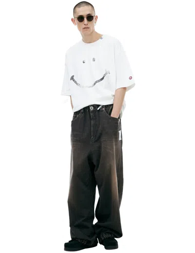 Miharayasuhiro Jeans With A Pocket Patch In Black