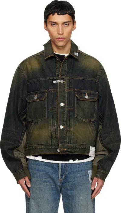 Miharayasuhiro Long-sleeved Denim Jacket In Green