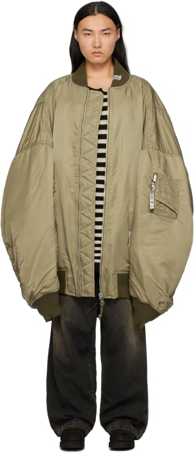 Miharayasuhiro Khaki Huge Flight Bomber Jacket