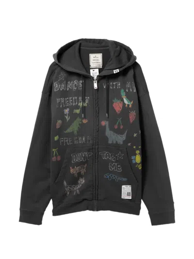Miharayasuhiro Dark Grey Zip-up Hoodie In Gray