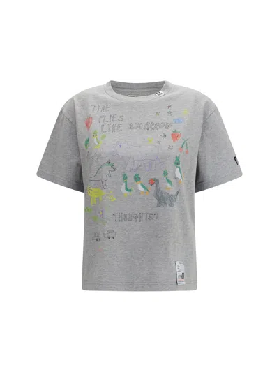Miharayasuhiro Kids Doodle Printed T-shirt In Gray