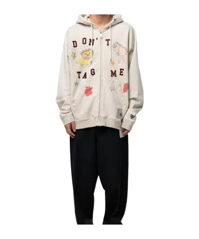 Miharayasuhiro Kids Doodle Printed Zip-up Hoodie In Animal Print