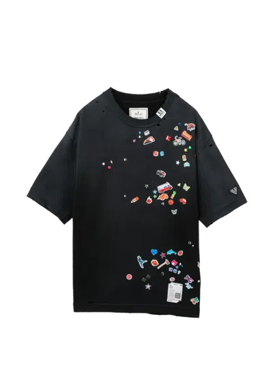 Miharayasuhiro Kids Sticker Printed T-shirt In Multi