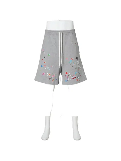 Miharayasuhiro Kids-sticker Printed Sweat Shorts In Multi
