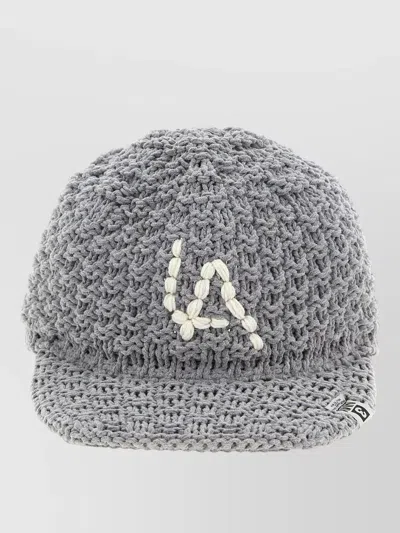 Miharayasuhiro La Knit Cap Curved Brim Texture In Gray