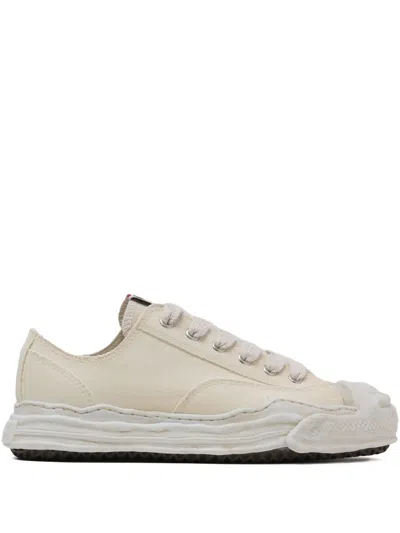 Miharayasuhiro Lace-up Platform Sneakers In Neutral