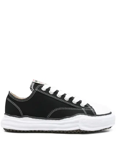 Miharayasuhiro Lace-up Wool Sneakers In Black