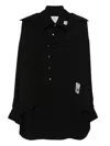Miharayasuhiro Layered Button-fastening Top In Black