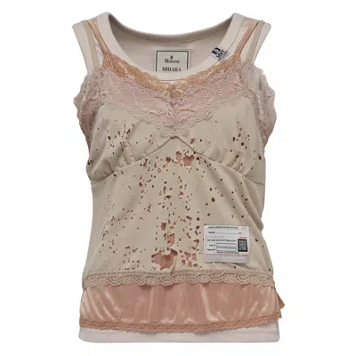 Miharayasuhiro Layered Camisole Top In Brown