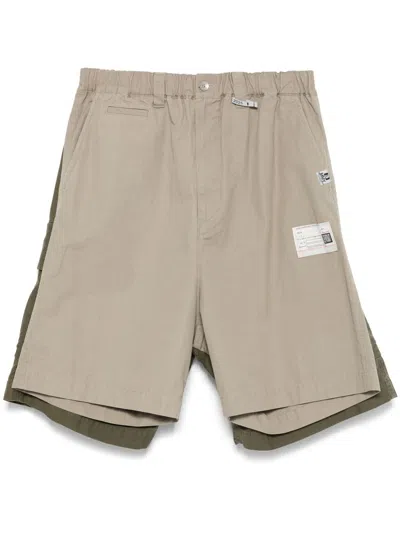 Miharayasuhiro Layered Cargo Shorts In Green