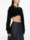 Miharayasuhiro Layered Cropped Sweater In Black